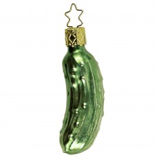 NEW - Inge Glas Glass Ornament - The Christmas Pickle - Medium